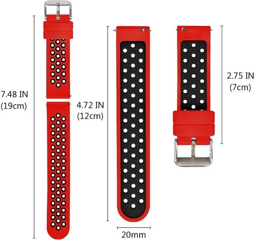 Vista 6 de Correa de silicona universal para relojes de 18mm 20mm 22mm 24mm elige