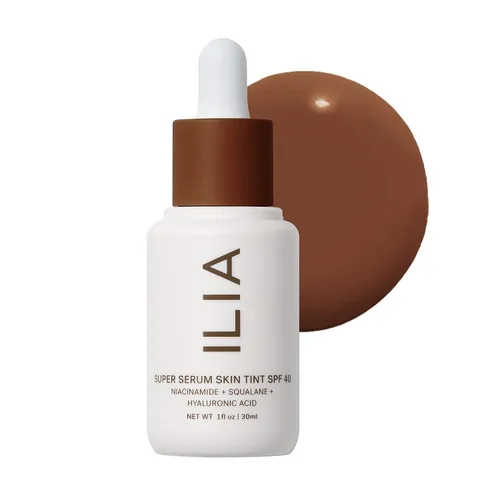 Vista 24 de ILIA - Tinte de piel Super Serum SPF 40 Sin comedogénesis, vegano, ligero para ayudar contra la luz azul, + contaminación mientras hidrata, Balos