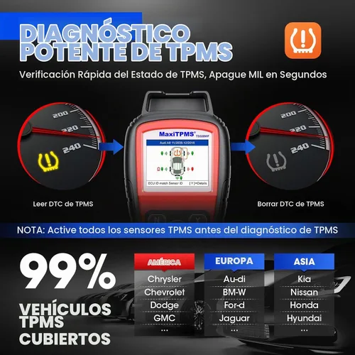 Vista 8 de Autel Kit de herramienta de programación TPMS TS508WF, herramienta de reinicio TPMS con 8 sensores universales MX, versión WiFi de TS408 TS508 TS501
