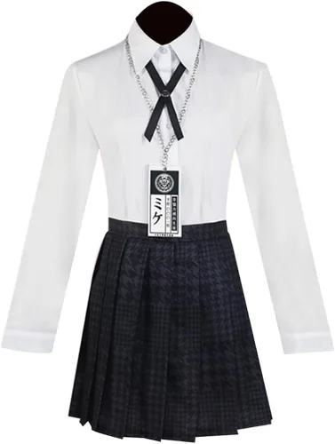 Vista 4 de Tokisaki Chaqueta larga con capucha para Halloween, cosplay, orejas de conejo, color naranja, uniforme escolar de anime, para mujer