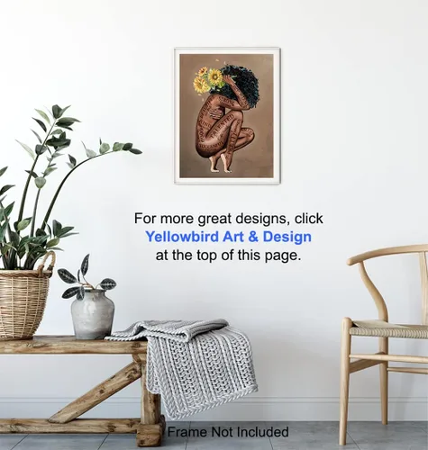 Vista 6 de Arte y decoración de pared de mujeres negras, arte negro, obra de arte de pared afroamericana, imagen de mujer afroamericana, impresión de mujeres