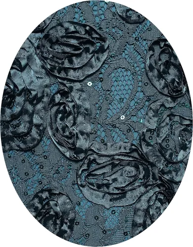 Vista 3 de Alex Evenings Vestido de encaje de roseta de manga corta para mujer, talla grande