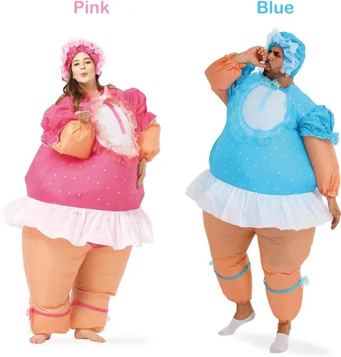 Vista 2 de Baby Doll Inflatable Costume, baby shower party Adult