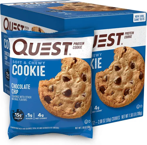 Vista 5 de Quest Nutrition Paquete variado de chips de proteína y galleta de proteína de chispas de chocolate; apto para dietas cetogénicas; alto en proteínas