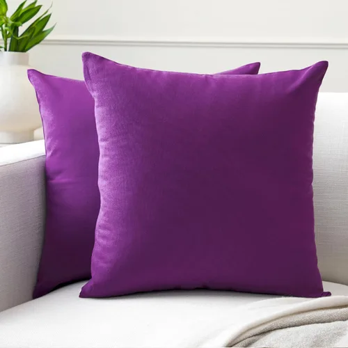 Vista 31 de Encasa XO Juego de 2 fundas de almohada de 12 x 12 pulgadas, color beige, sin rellenos, fundas de almohada de algodón para sala de estar, cama