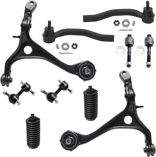 Vista 76 de Detroit Axle - Kit de suspensión delantera de 10 piezas para Chevrolet Trailblazer GMC Envoy 2004-2007 2005 2006 Soportes de brazo de control