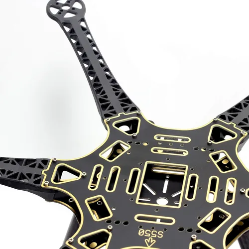 Vista 8 de Kit de marco Hexacopter S550 6-Axis Drone Flame con tren de aterrizaje de fibra de carbono