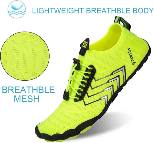 Vista 6 de Zapatos de agua para hombre, de secado rápido, calcetines para agua, para exteriores, zapatos deportivos para kayak, lancha, senderismo, surf