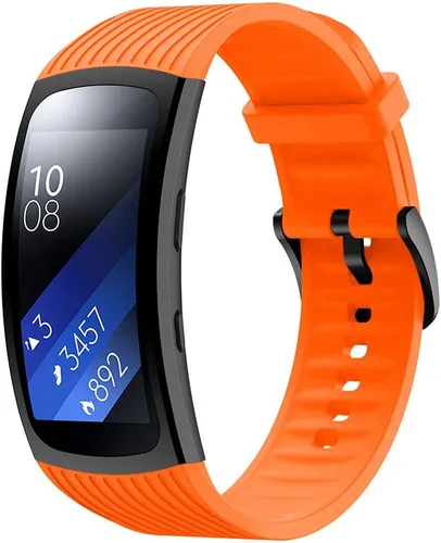 Vista 6 de Senter Correa deportiva de silicona suave de liberación rápida compatible con Gear fit2 Pro Smart Watch Negro