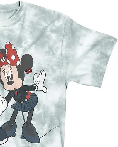 Vista 5 de Disney Camisa de moda de Mickey Mouse para mujer, ropa de Mickey y Minnie Mouse, camiseta de teñido anudado de Mickey Mouse