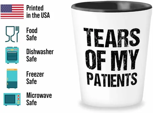 Vista 2 de Tears of my Shot Glass 1.5oz - pacientes - Doctor Gift Médico Veterinario Psiquiatra Paciente Hospital Enfermera Psicóloga