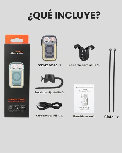 Vista 11 de Magicshine SEEMEE 100AD Radar Luz trasera para bicicleta con control FTR