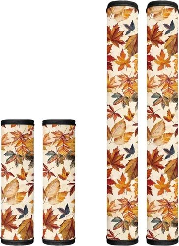 Vista 39 de Juego de 4 fundas para manijas de microondas con diseño de rayas de vaca tribal, azteca, decoración de cocina, antideslizantes, a prueba