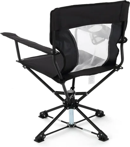 Vista 13 de ARROWHEAD OUTDOOR Silla giratoria de 360° para caza con reposabrazos, perfecta para cepos, sin patas que se hunden, soporta hasta 450 libras