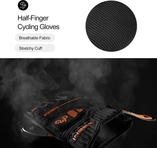 Vista 2 de INBIKE Cycling Gloves Bike Glove Anti Slip Shock Absorbing Adjustable Breathable Padded MTB Racing Sports Gloves