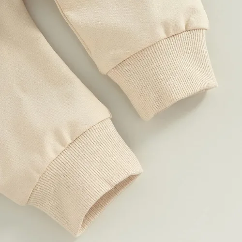 Vista 7 de Conjunto de ropa para niños pequeños, sudadera de retazos, manga larga, pantalones sólidos, para otoño e invierno
