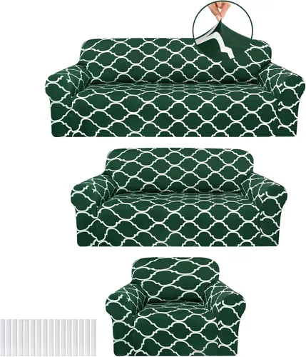 Vista 16 de Peryiter Juego de 1 funda de sofá gris oscuro para sala de estar, fundas de muebles para sofá y sofás, funda de sofá biplaza o sillón, protector