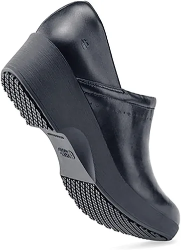Vista 8 de Shoes for Crews Zuecos para mujer, antideslizantes, resistentes al agua, zapatos de trabajo sin cordones para servicio de alimentos, chefs, cocina