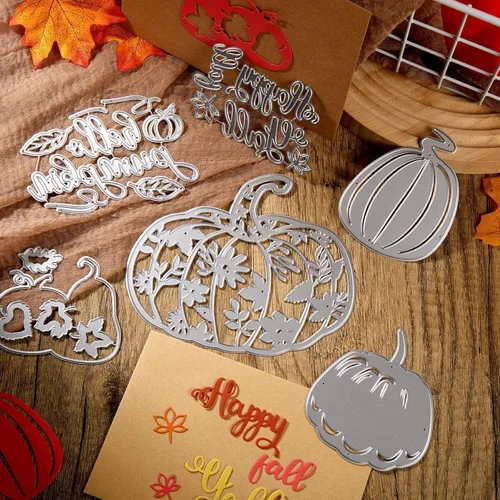 Vista 3 de Troqueles de metal para Halloween, plantillas de corte de araña, fantasma feliz, plantillas de corte, plantillas de papel para manualidades