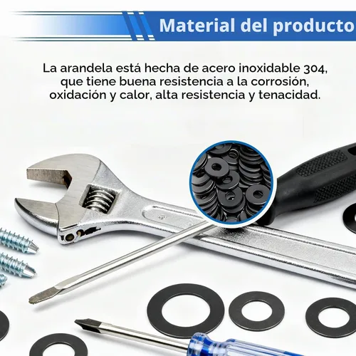 Vista 5 de 400 piezas de arandelas de remache pop de 1/8 pulg. negras para remaches pop de diámetro 1/8" de acero inoxidable 304, arandelas de remache pop