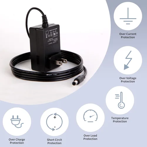 Vista 5 de Fuente de alimentación de 9V 1A Adaptador de CA DC 9Volt Adaptador de corriente Cargador 9V Cable de alimentación con 8 Enchufes de CC