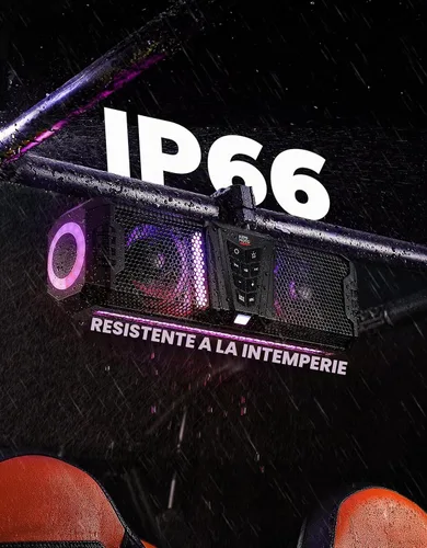 Vista 6 de KEKEMIMOTO 2025 Midnight 40 Barra de sonido UTV de 16 pulgadas, IP65 resistente al agua Golf Cart Sound Bar, ATV Speaker Bluetooth with RGB, SxS