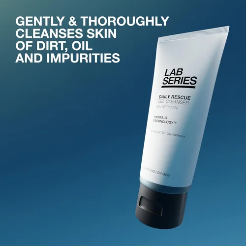 Vista 3 de Lab Series Gel limpiador diario para hombre, lavado facial espumoso, nutre e hidrata la piel, cuidado de la piel para hombres, 3.4 onzas líquidas