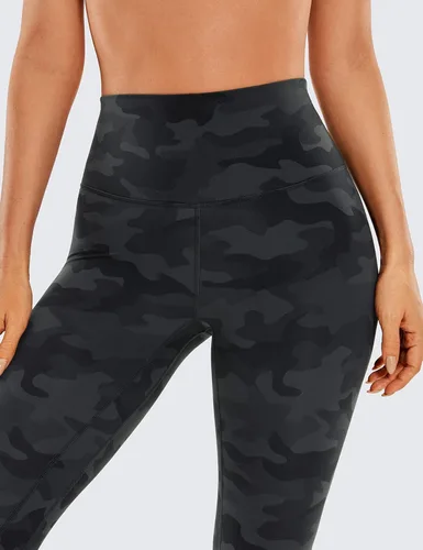 Vista 4 de CRZ YOGA Leggings de entrenamiento para mujer con sensación de desnudez cepillada de 2528 pulgadas, pantalones de yoga de compresión de cintura alta