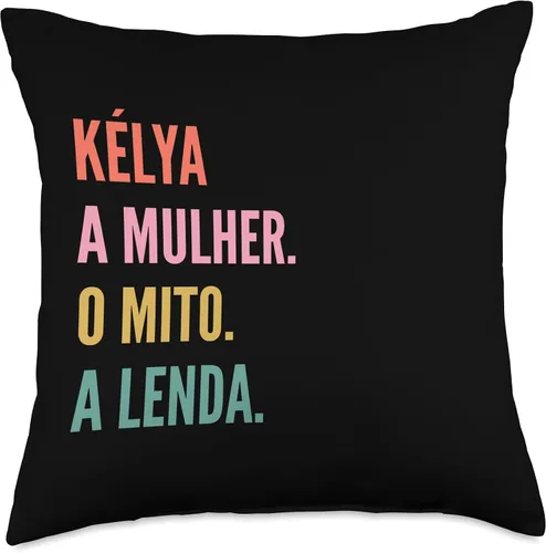 Vista 4 de Funny Portuguese First Name Design - Kélya Throw Pillow