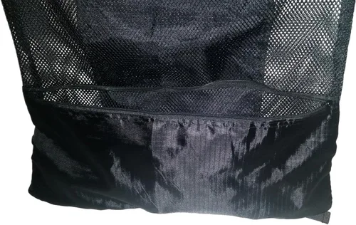 Vista 6 de Mochila XL Carry All Mesh Beach Bag con cordón y bolsillo exterior con cremallera
