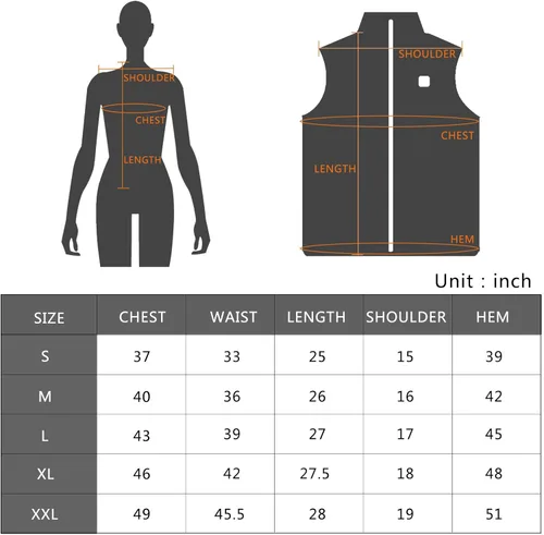 Vista 6 de nomakk Womens Heated Vest with 3 Heating Levels 4 Heating ZonesNeck Heating Jacket Washable Batteries not included