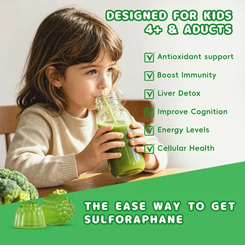 Vista 6 de Gomitas liposomales de sulforafano con vitamina C, E glutatión 120