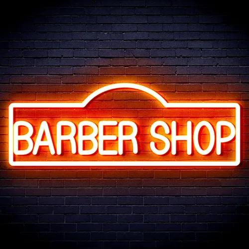 Vista 13 de ADVPRO Señal de neón LED de silicona flexible de Barber Shop - rojo y azul - st16s42-fnu0358-rb