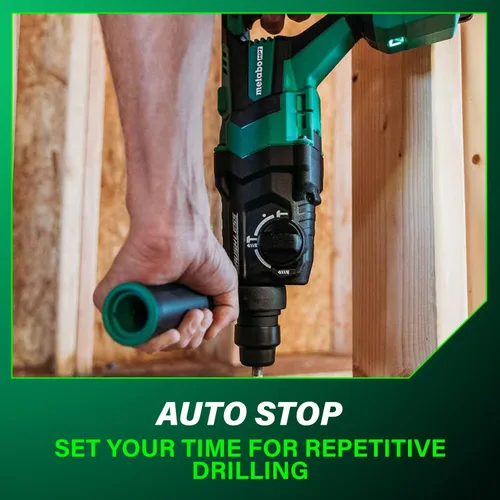 Vista 8 de Metabo HPT Martillo giratorio sin escobillas MultiVolt™ SDS Plus de 36 V con mango en D de 1-1/8 pulgadas, solo cuerpo de herramienta de martillo