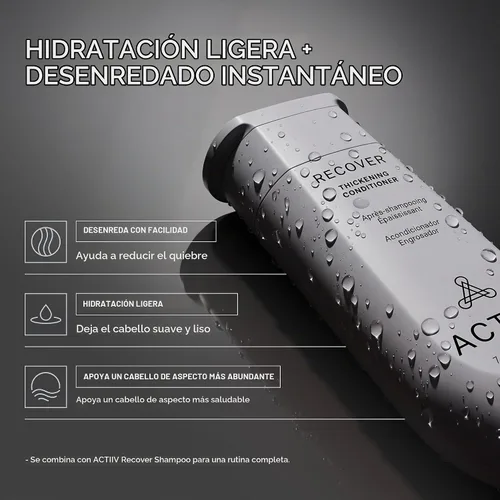 Vista 4 de ACTIIV Recover - Paquete de champú y acondicionador espesante para mujer