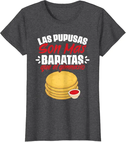 Vista 3 de Las Pupusas Que El Gimnasio - Camiseta salvadoreña salvadoreña, Negro
