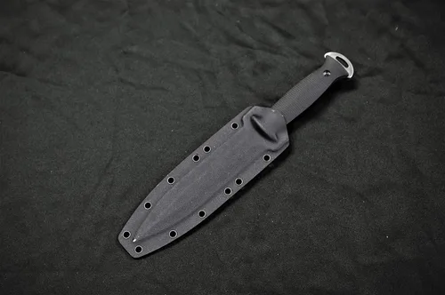 Vista 2 de S-TEC Cuchillo táctico de caza de hoja fija G10 con mango compuesto con funda Kydex
