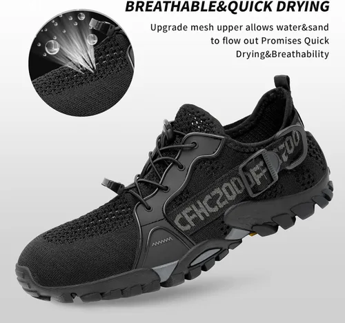Vista 2 de SOBASO Zapatos de agua para mujer, secado rápido, senderismo, natación, playa, río, zapatos para pesca, deportes acuáticos, buceo, vela, viajes