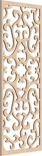 Vista 28 de 9 3/8 pulgadas de ancho x 24 3/8 pulgadas de alto x 1/4 de alto Smithfield paneles de pared de madera con calado, abedul