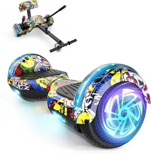 Vista 20 de SISIGAD Patinetes para niños de 7 a 12 años, con altavoz Bluetooth integrado y ruedas de luces coloridas de 6.5 pulgadas, scooter de equilibrio