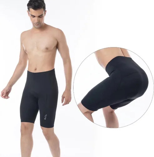Vista 3 de ROTTO Pantalones cortos de ciclismo para hombre con acolchado de gel