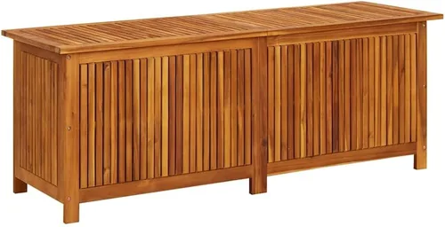 Vista 12 de vidaXL Caja de almacenamiento de jardín 23.6"x19.7"x22.8" madera maciza Acacia