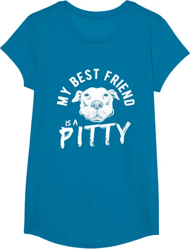 Vista 48 de My Best Friend Is A Pitty Pitties Pitbull - Camiseta Negro