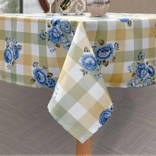 Vista 13 de Mantel cuadrado con estampado floral de 38 x 38 pulgadas, resistente a las manchas e impermeable, para cocina, comedor, interior y exterior