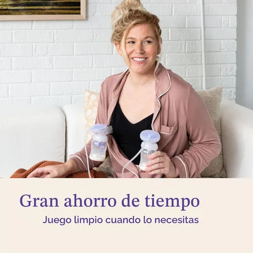 Vista 3 de Lansinoh - Juego de bombeo extra para extractores de leche NaturalWave y Signature Pro Piezas de repuesto para bombas con botellas, tubos y bridas