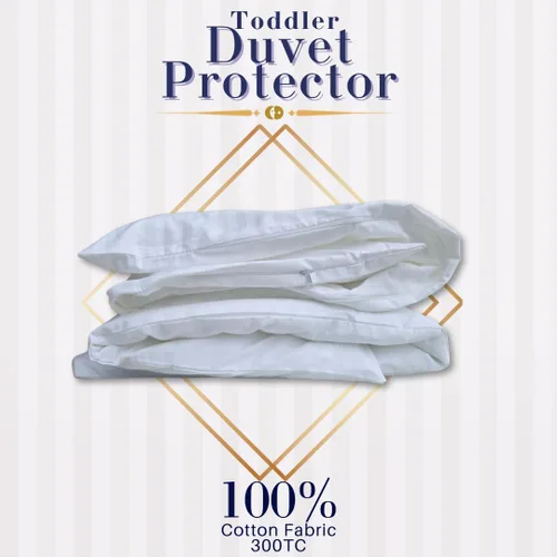 Vista 4 de Funda de edredón protectora para edredón de niños pequeños, 100% algodón, con cremallera para bloquear el edredón del polvo, se adapta a cuna