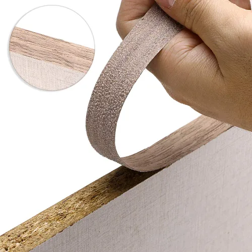 Vista 6 de Skelang Cinta de madera de nogal, para planchar, con adhesivo termofusible, cinta de madera flexible (2 pulgadas x 50 pies)