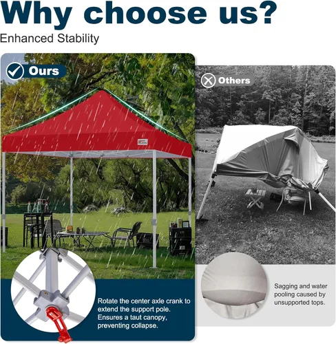 Vista 3 de MASTERCANOPY - Toldo plegable estilo tienda de campaña de 10 x 10 pies, de montura instantánea y para uso comercial, con una bolsa con ruedas