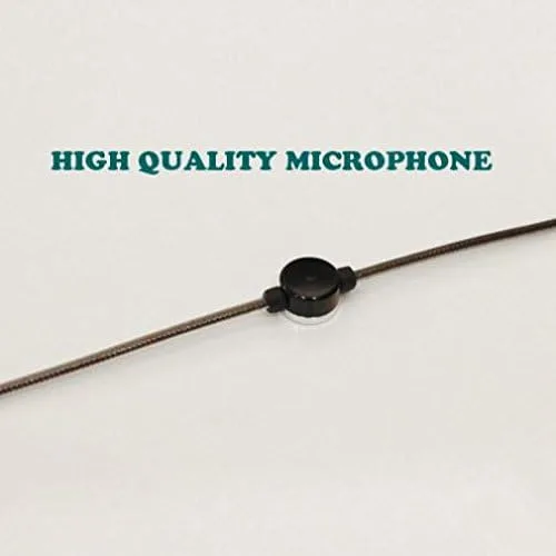 Vista 4 de Auriculares de sonido de alta fidelidad manos libres con micrófono, auriculares de metal elegantes con cable de 0.138 in para Amazon Kindle, DX