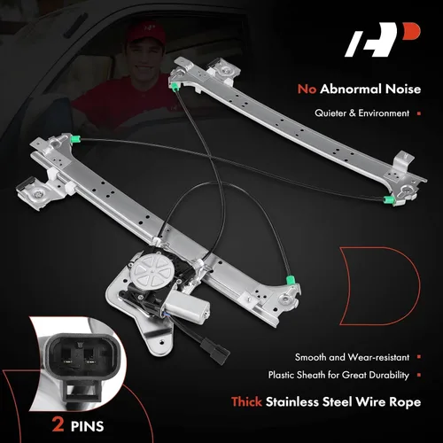 Vista 5 de A-Premium Regulador de ventanilla eléctrica con motor de repuesto para Chevrolet Silverado 1500 2500 3500 GMC Sierra 1500 HD 2500 HD Cadillac